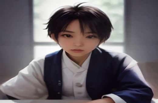 复古书桌上摆放的笔记本电脑屏幕展示内容平台界面，玫红色调，温馨居家氛围，代表日姨姐轻松亲切的内容风格
